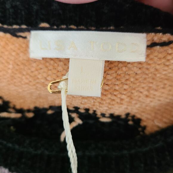 Lisa Todd Women's Camo Round Neck Sweater Size Large Chenille Soft Comfy NEW NWT - Picture 6 of 14